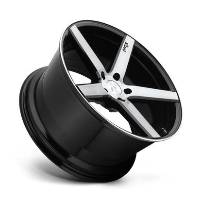 Niche M124 MILAN Gloss Black Brushed 19x8.5 +35 5x114.3mm 72.6mm