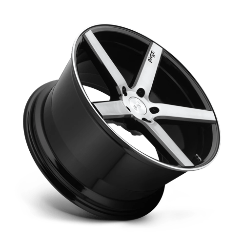 Niche M124 MILAN Gloss Black Brushed 20x8.5 +35 5x120mm 72.6mm