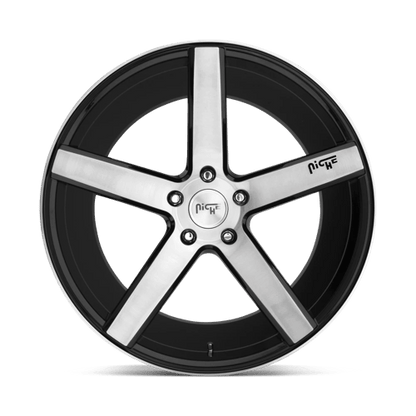 Niche M124 MILAN Gloss Black Brushed 19x8.5 +35 5x114.3mm 72.6mm
