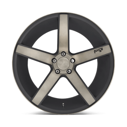 Niche M134 MILAN Matte Black Ddt Machined 20x10 +40 5x114.3mm 70.7mm
