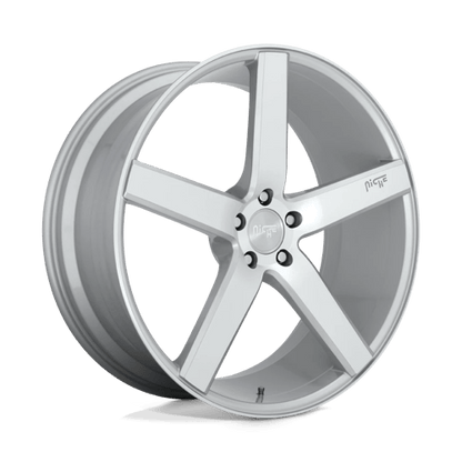 Niche M135 MILAN Gloss Silver Machined 18x8 +40 5x114.3mm 72.6mm