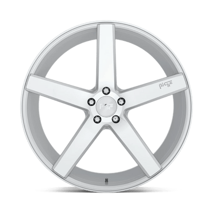 Niche M135 MILAN Gloss Silver Machined 19x8.5 +35 5x114.3mm 72.6mm
