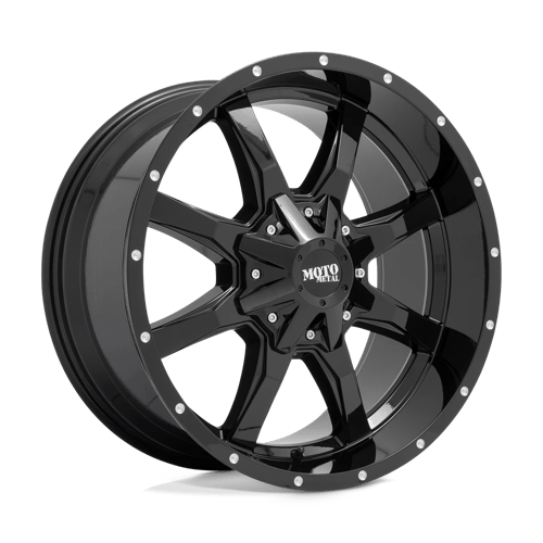 Moto Metal MO970 Gloss Black W/ Spot Milled Lip 16x8 0 6x135|6x139.7mm 106.1mm