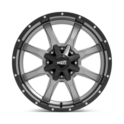 Moto Metal MO970 Gloss Gray Center W/ G-blk Lip 20x10 -24 6x135|6x139.7mm 106.1mm