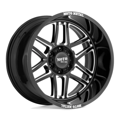 Moto Metal MO992 FOLSOM Gloss Black Milled 20x12 -44 6x139.7mm 106.1mm