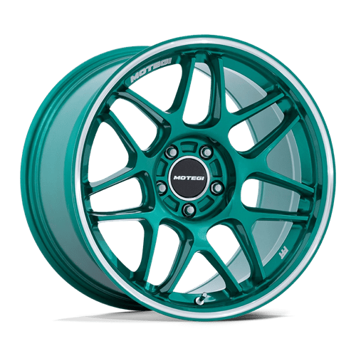 Motegi MR158 TSUBAKI Hokkaido Green W/ Machined Lip 18x9.5 +40 5x114.3mm 72.6mm