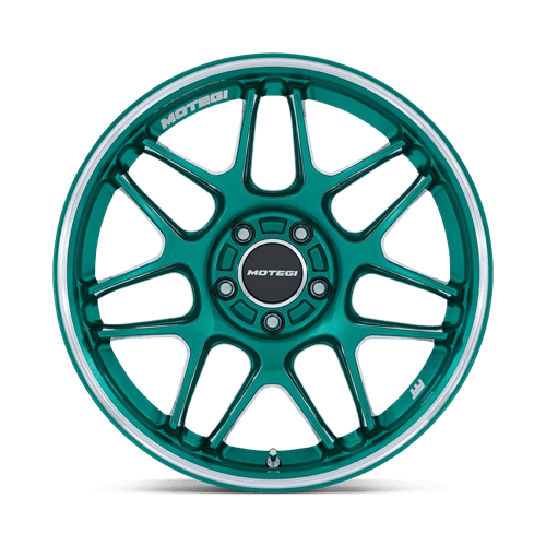 Motegi MR158 TSUBAKI Hokkaido Green W/ Machined Lip 19x9.5 +40 5x114.3mm 72.6mm
