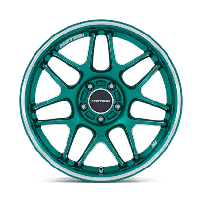Motegi MR158 TSUBAKI Hokkaido Green W/ Machined Lip 19x8.5 +25 5x114.3mm 72.6mm