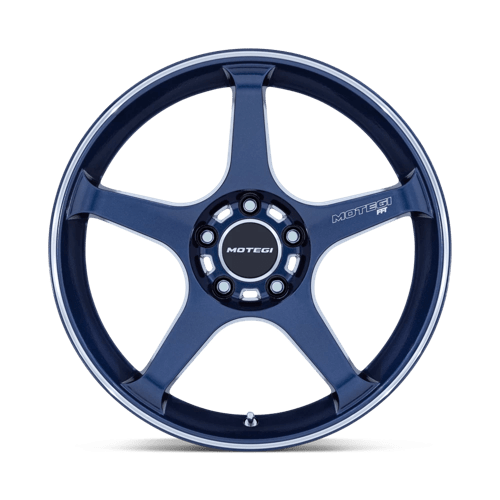 Motegi MR159 BATTLE V Obsidian Blue Mach Lip Stripe 17x8.5 +45 5x114.3mm 72.6mm