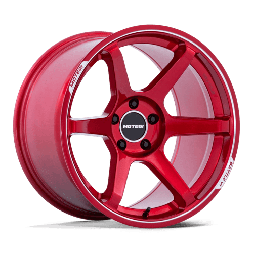 Motegi MR160 BATTLE VI Cherry Red Metallic W/ Mch Lip 19x8.5 +30 5x100mm 56.2mm