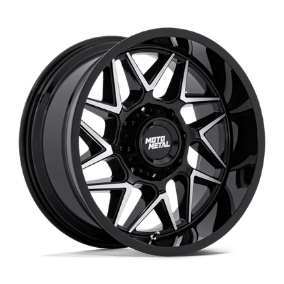Moto Metal MO812 TURBINE Gloss Black W/ Machined Face 20x9 +20 8x170mm 125.1mm