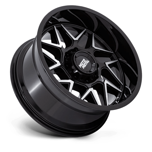 Moto Metal MO812 TURBINE Gloss Black W/ Machined Face 20x10 -18 6x135mm 87.1mm