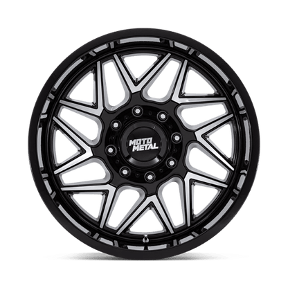 Moto Metal MO812 TURBINE Gloss Black W/ Machined Face 20x9 +20 8x170mm 125.1mm