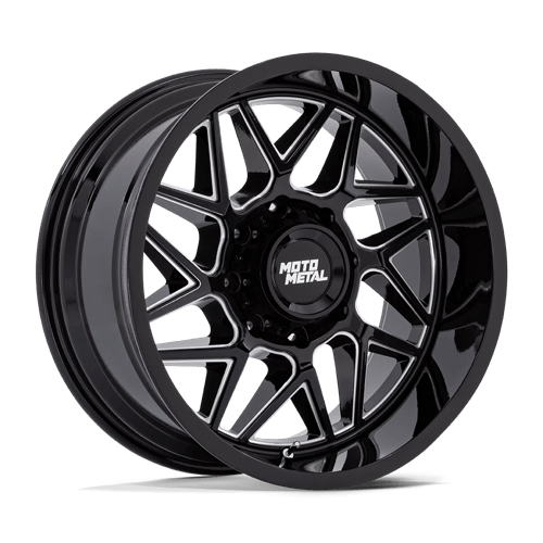 Moto Metal MO812 TURBINE Gloss Black Milled 20x9 +1 8x170mm 125.1mm