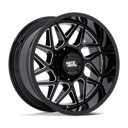 Moto Metal MO812 TURBINE Gloss Black Milled 20x9 +1 8x170mm 125.1mm