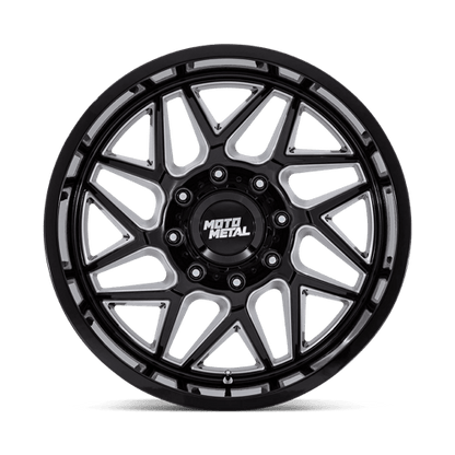 Moto Metal MO812 TURBINE Gloss Black Milled 20x10 -18 8x180mm 124.2mm