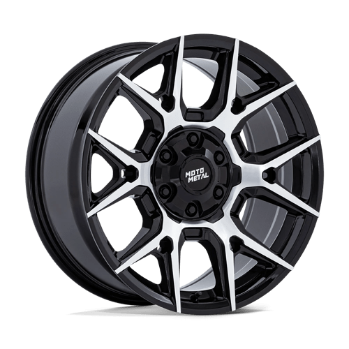 Moto Metal MO813 MASON Gloss Black W/ Machined Face 20x9 +10 6x135|6x139.7mm 95.1mm