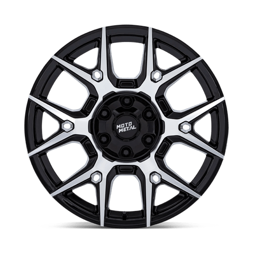 Moto Metal MO813 MASON Gloss Black W/ Machined Face 22x9 +24 6x135|6x139.7mm 95.1mm