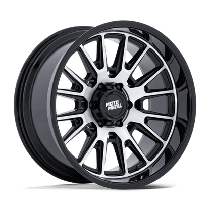 Moto Metal MO814 TEKTON Gloss Black W/ Machined Face 20x10 -18 6x139.7mm 106.1mm