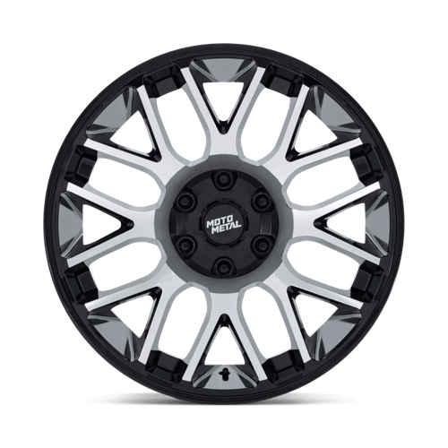 Moto Metal MO816 OVERLOOK Gloss Black W/ Machined Face 20x9 +1 8x180mm 124.2mm