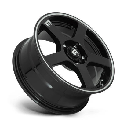 Motegi MR116 FS5 Gloss Black W/ Machined Flange 17x7 +40 5x100|5x114.3mm 72.6mm