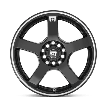 Motegi MR116 FS5 Gloss Black W/ Machined Flange 16x7 +40 5x108|5x114.3mm 72.6mm