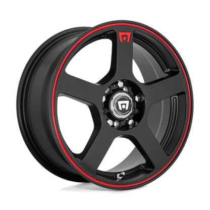 Motegi MR116 FS5 Matte Black W/ Red Stripe 16x7 +40 5x112|5x114.3mm 72.6mm