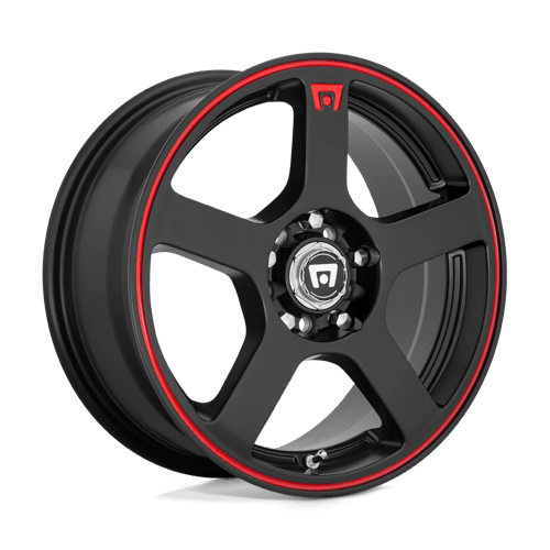 Motegi MR116 FS5 Matte Black W/ Red Stripe 17x7 +40 4x100|4x114.3mm 72.6mm