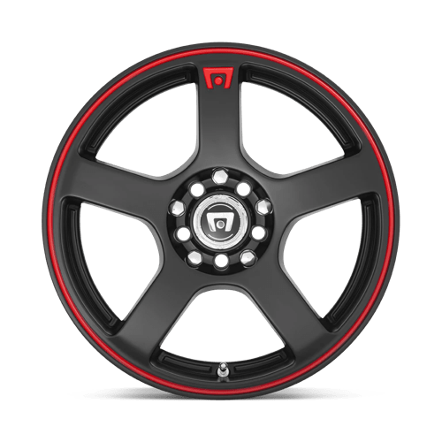 Motegi MR116 FS5 Matte Black W/ Red Stripe 18x8 +35 5x114.3|5x120mm 74.1mm