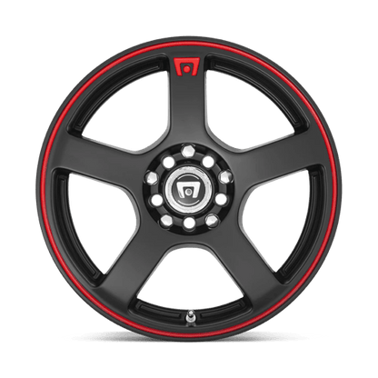Motegi MR116 FS5 Matte Black W/ Red Stripe 18x8 +35 5x114.3|5x120mm 74.1mm