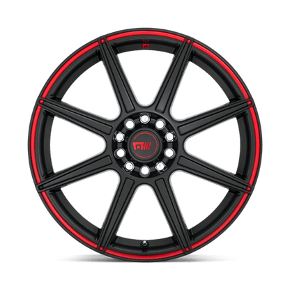 Motegi MR142 CS8 Satin Black W/ Red Stripe 17x7 +40 5x112|5x114.3mm 72.6mm
