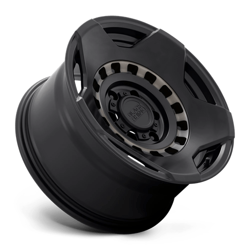 Black Rhino MUZZLE Matte Black W/ Mach Tint Ring 17x9 -18 6x139.7mm 112.1mm