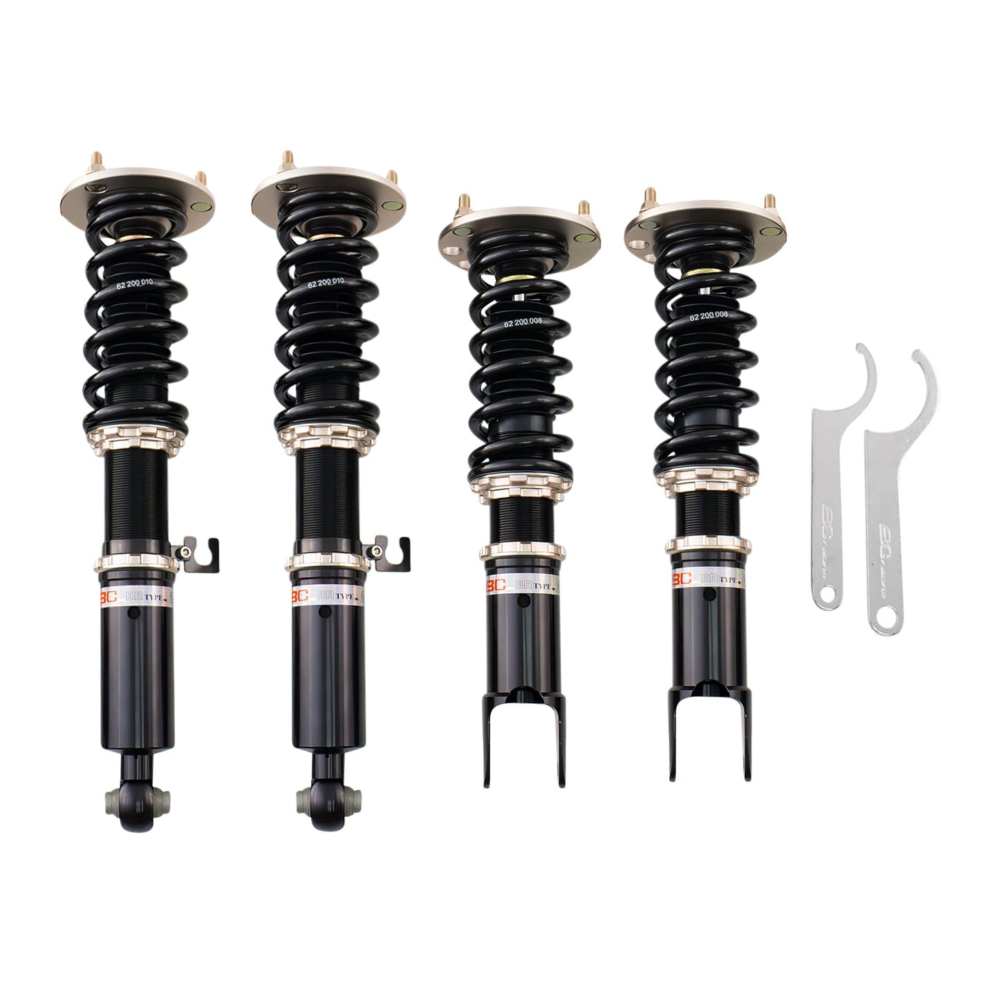 BC Racing BR Series coilovers on white background