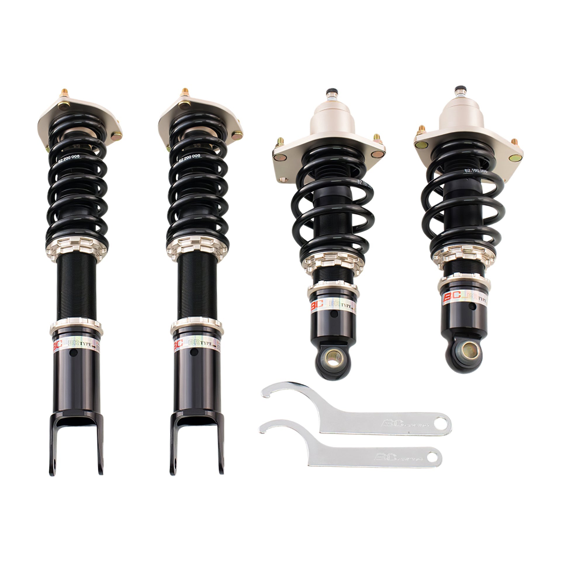 BC Racing BR Series coilovers on white background