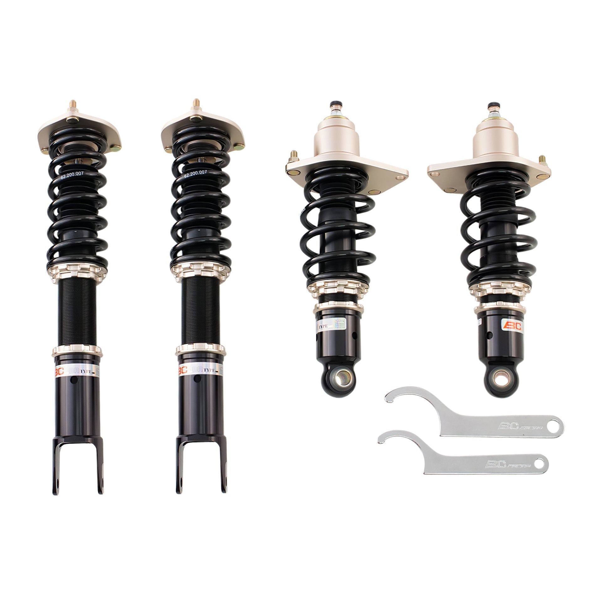BC Racing BR Series coilovers on white background