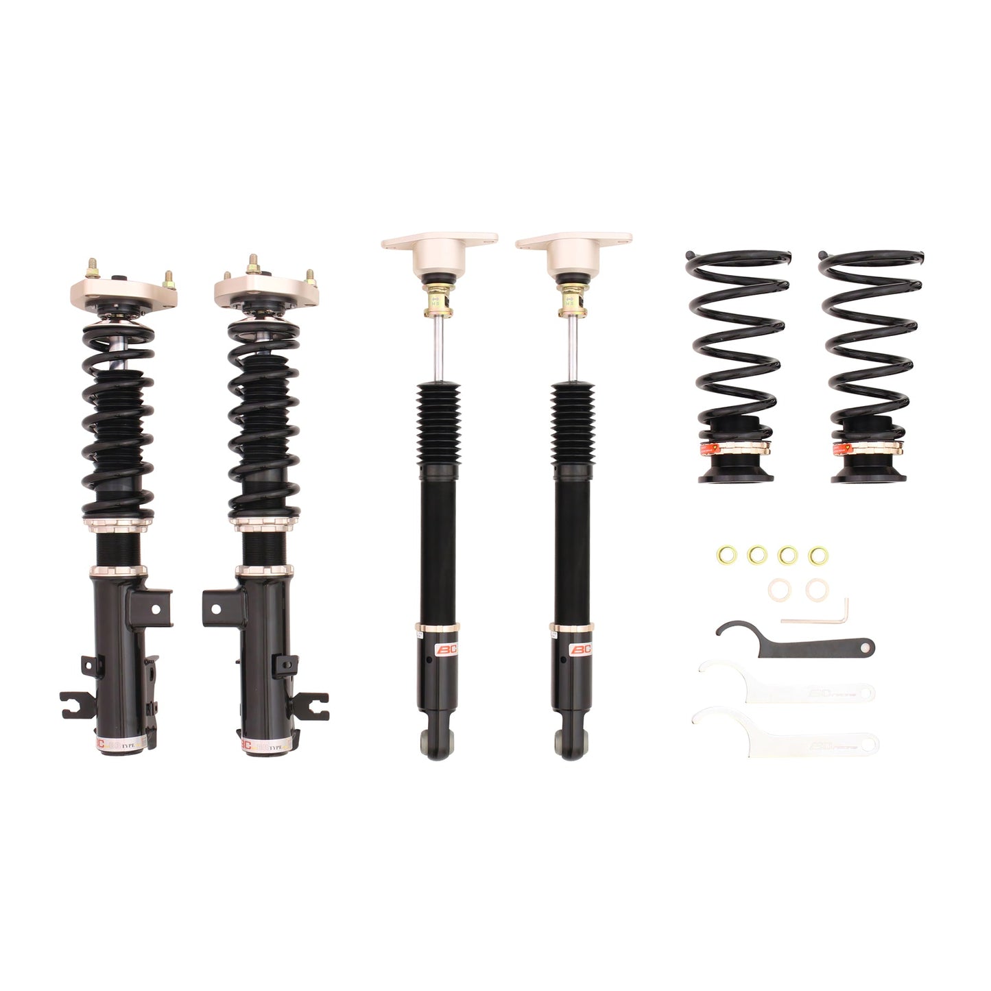 BC Racing BR Series coilovers on white background
