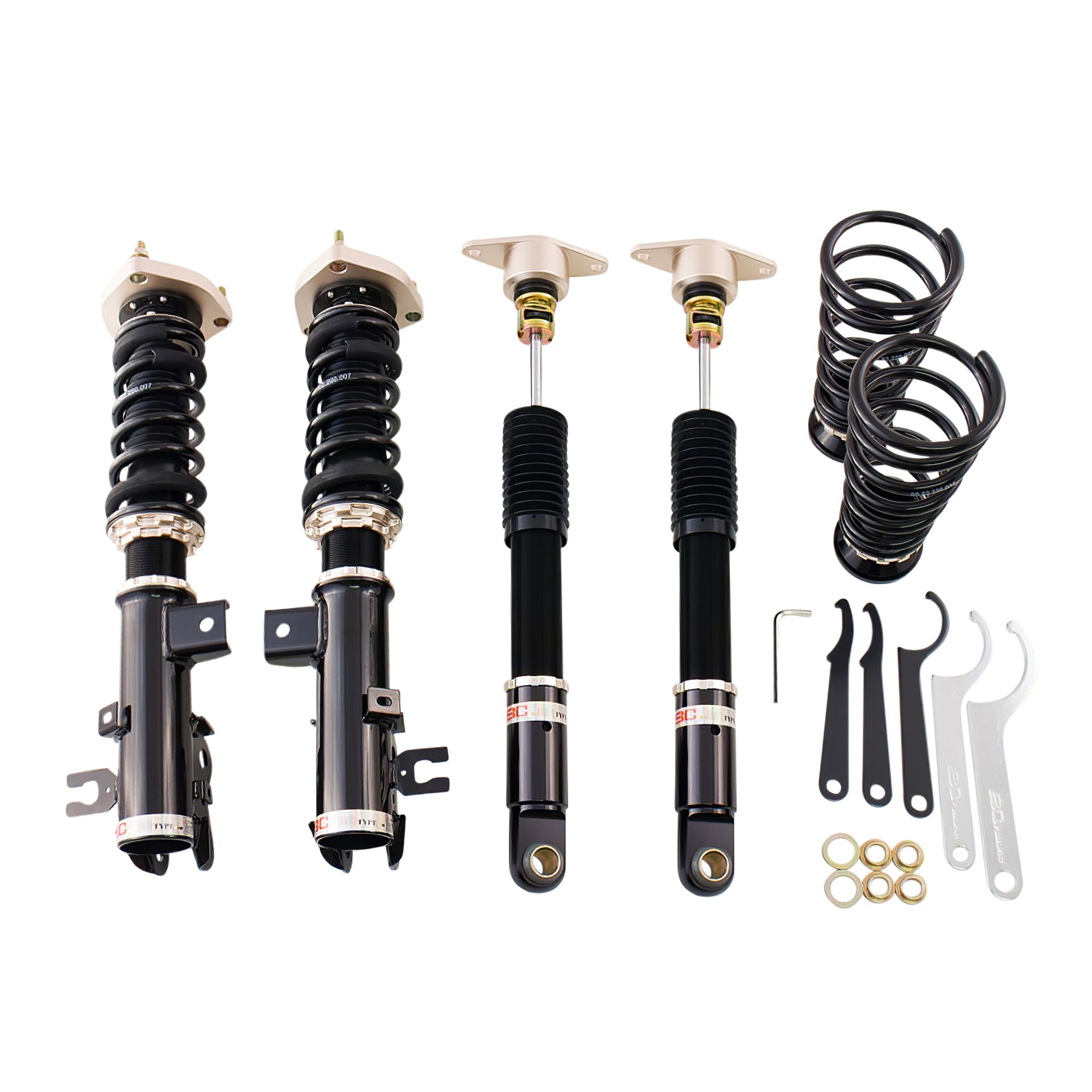 BC Racing BR Series coilovers on white background