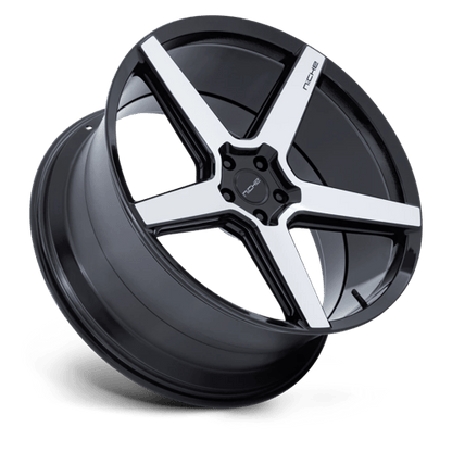 Niche NC283 MODENA Gloss Black W/ Machined Face 20x10.5 +38 5x112mm 66.6mm