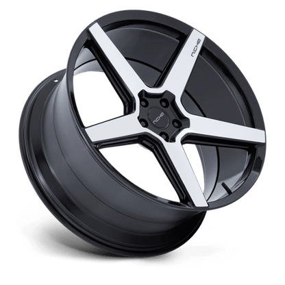 Niche NC283 MODENA Gloss Black W/ Machined Face 22x10.5 +38 5x112mm 66.6mm