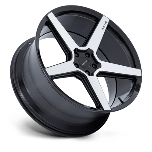 Niche NC283 MODENA Gloss Black W/ Machined Face 22x10.5 +38 5x120mm 74.1mm