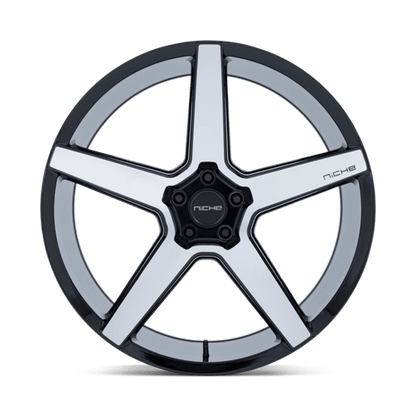 Niche NC283 MODENA Gloss Black W/ Machined Face 20x10.5 +30 5x112mm 66.6mm