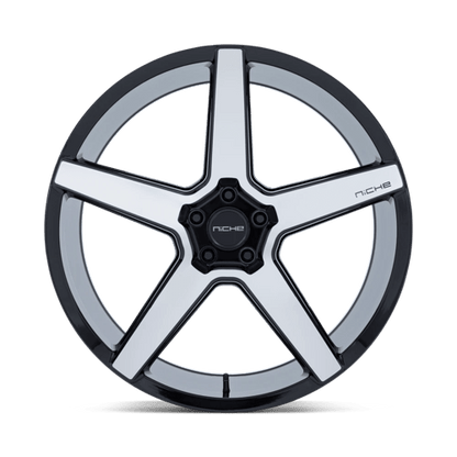 Niche NC283 MODENA Gloss Black W/ Machined Face 20x9 +15 5x115mm 72.6mm