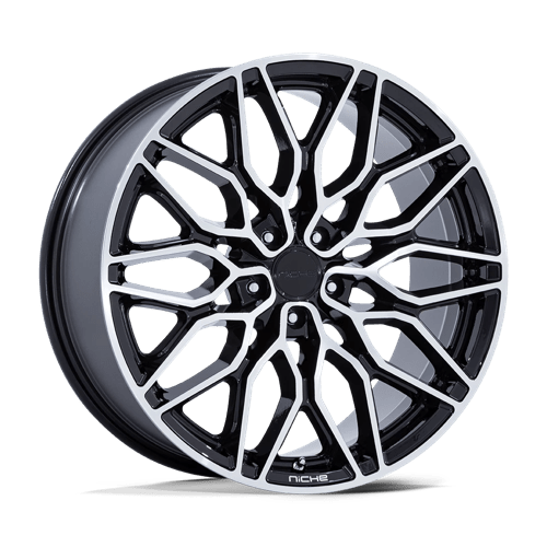 Niche NC277 CALABRIA 5 Gloss Black Machined 22x10.5 +38 5x120mm 74.1mm