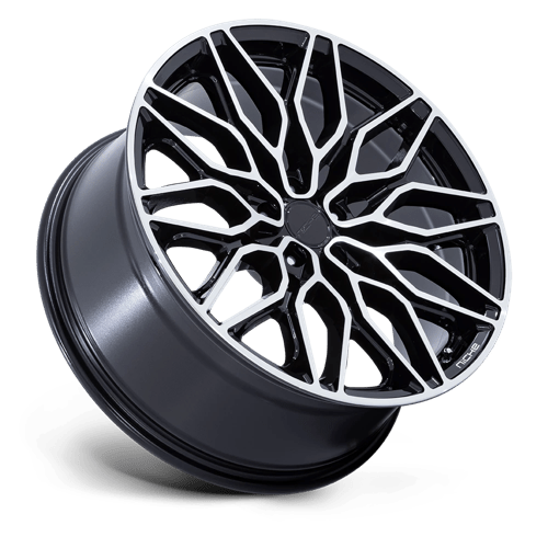 Niche NC277 CALABRIA 5 Gloss Black Machined 22x9 +27 5x112mm 66.6mm