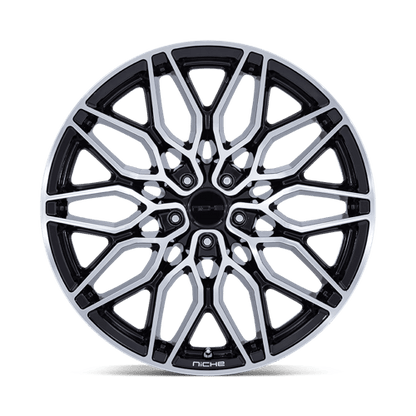 Niche NC277 CALABRIA 5 Gloss Black Machined 22x9 +27 5x112mm 66.6mm