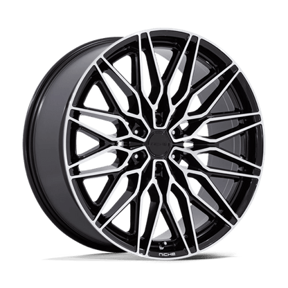 Niche NC278 CALABRIA 6 Gloss Black W/ Machined 20x9.5 +30 6x139.7mm 106.1mm