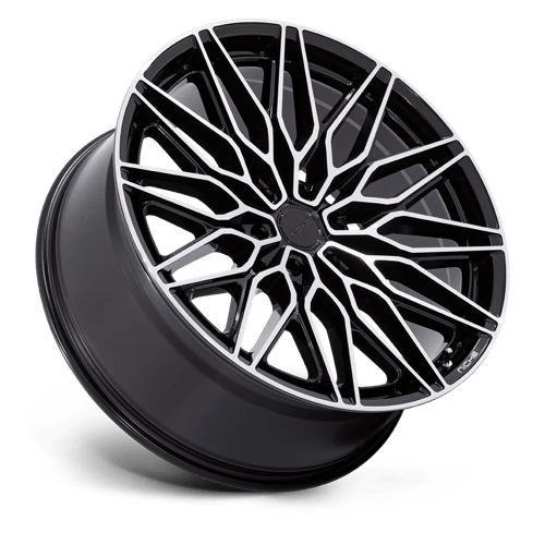 Niche NC278 CALABRIA 6 Gloss Black W/ Machined 22x9.5 +19 6x139.7mm 106.1mm
