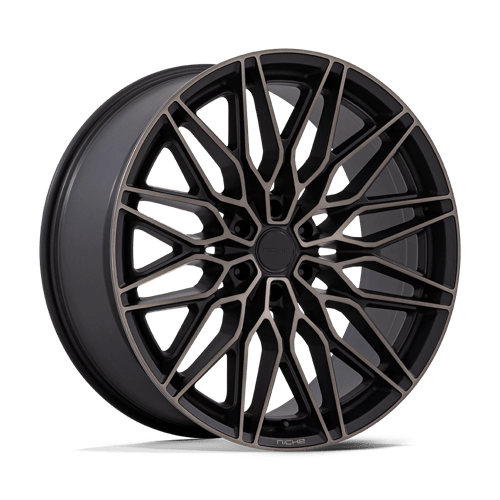 Niche NC278 CALABRIA 6 Matte Black Machined Dark Tint 20x9.5 +30 6x139.7mm 106.1mm