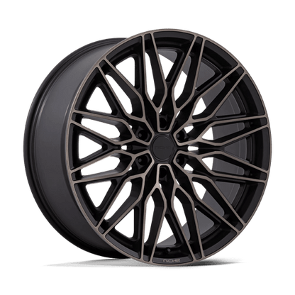 Niche NC278 CALABRIA 6 Matte Black Machined Dark Tint 22x9.5 +19 6x139.7mm 106.1mm