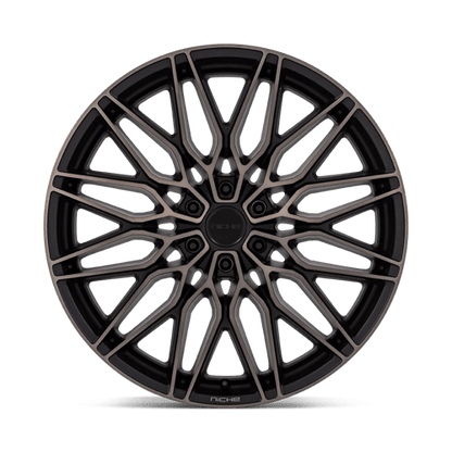Niche NC278 CALABRIA 6 Matte Black Machined Dark Tint 24x10 +20 6x139.7mm 106.1mm